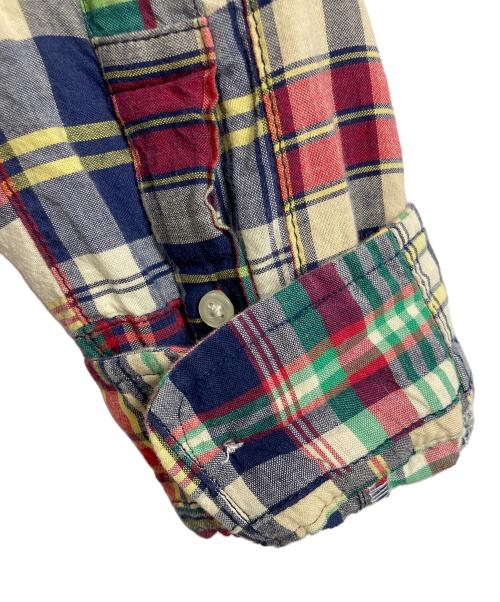 RALPH LAUREN（ラルフローレン）RALPH LAUREN (ラルフローレン) CLASSIC FIT パッチワークシャツ　長袖シャツ　ポニー刺繍 マルチカラー サイズ:Sの古着・服飾アイテム