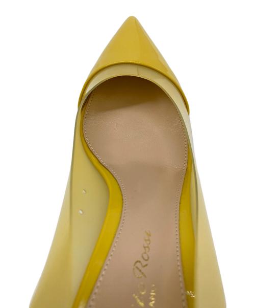Gianvito Rossi（ジャンヴィト ロッシ）Gianvito Rossi (ジャンヴィト・ロッシ) ポインテッドトゥパンプス　ヒールパンプス　セレモニー イエロー サイズ:34 1/2の古着・服飾アイテム
