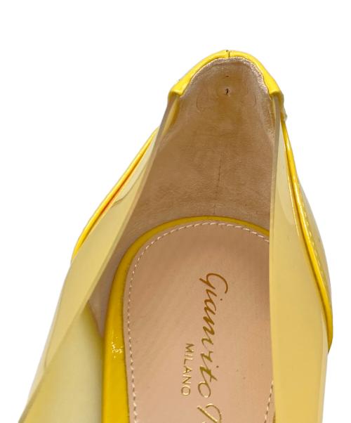 Gianvito Rossi（ジャンヴィト ロッシ）Gianvito Rossi (ジャンヴィト・ロッシ) ポインテッドトゥパンプス　ヒールパンプス　セレモニー イエロー サイズ:34 1/2の古着・服飾アイテム