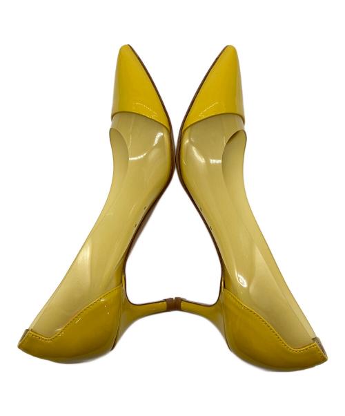 Gianvito Rossi（ジャンヴィト ロッシ）Gianvito Rossi (ジャンヴィト・ロッシ) ポインテッドトゥパンプス　ヒールパンプス　セレモニー イエロー サイズ:34 1/2の古着・服飾アイテム