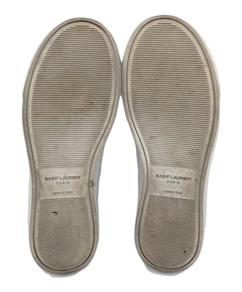 Saint Laurent Paris（サンローランパリ）Saint Laurent Paris (サンローランパリ) グリッターローカットスニーカー　イタリア製 ホワイト×ピンク サイズ:35の古着・服飾アイテム