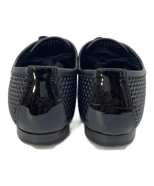 sergio rossi（セルジオロッシ）sergio rossi (セルジオロッシ) メッシュ レースアップシューズ　フラットシューズ　セレモニー ブラック サイズ:34 1/2の古着・服飾アイテム