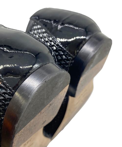 sergio rossi（セルジオロッシ）sergio rossi (セルジオロッシ) メッシュ レースアップシューズ　フラットシューズ　セレモニー ブラック サイズ:34 1/2の古着・服飾アイテム