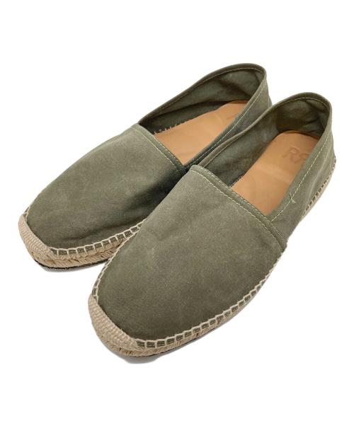 RRL（ダブルアールエル）RRL (ダブルアールエル) エスパドリーユ　フラットシューズ　スリッポン グリーン サイズ:7の古着・服飾アイテム