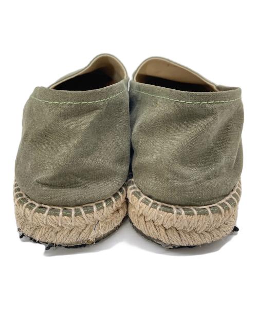 RRL（ダブルアールエル）RRL (ダブルアールエル) エスパドリーユ　フラットシューズ　スリッポン グリーン サイズ:7の古着・服飾アイテム