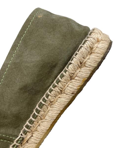 RRL（ダブルアールエル）RRL (ダブルアールエル) エスパドリーユ　フラットシューズ　スリッポン グリーン サイズ:7の古着・服飾アイテム