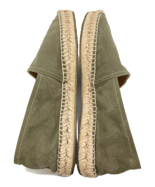 RRL（ダブルアールエル）RRL (ダブルアールエル) エスパドリーユ　フラットシューズ　スリッポン グリーン サイズ:7の古着・服飾アイテム