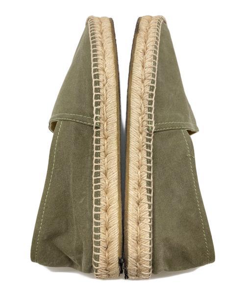 RRL（ダブルアールエル）RRL (ダブルアールエル) エスパドリーユ　フラットシューズ　スリッポン グリーン サイズ:7の古着・服飾アイテム
