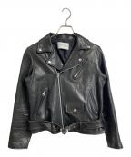 beautiful people×UNITED ARROWSビューティフルピープル×ユナイテッドアローズ）の古着「ダブルライダースジャケット　レザージャケット　アウター　羊革」｜ブラック