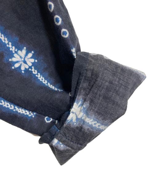 merlette（マーレット）Merlette (マーレット) ソリマン絞りティアードワンピース　長袖ワンピース　 one-piece 総柄　インド製 ネイビー サイズ: XSの古着・服飾アイテム