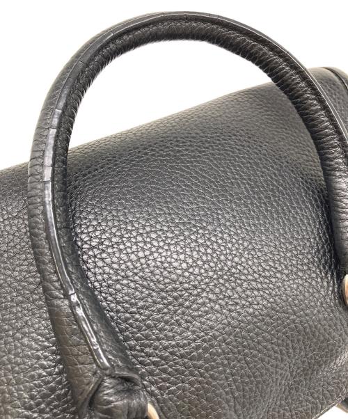 barbara rihl paris（バーバラリール）barbara rihl paris (バーバラリール) 2WAYレザーミニボストンバッグ　ショルダーバッグ　ハンドバッグ ブラック サイズ:実寸参照の古着・服飾アイテム