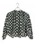 TOMORROW LAND（トゥモローランド）の古着「ドゥーブルドットプリント バンドカラーブラウス　セレモニー　日本製　」｜ブラック