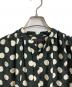 TOMORROW LAND (トゥモローランド) ドゥーブルドットプリント バンドカラーブラウス　セレモニー　日本製　 ブラック サイズ:36：5000円
