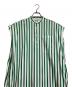 Whim Gazette (ウィムガゼット) シャツワンピース　ストライプ ホワイト×グリーン サイズ:FREE：8000円