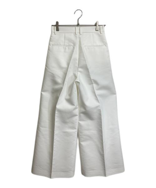 Whim Gazette（ウィムガゼット）Whim Gazette (ウィムガゼット) ダブルクロスワイドパンツ ホワイト サイズ:FREEの古着・服飾アイテム