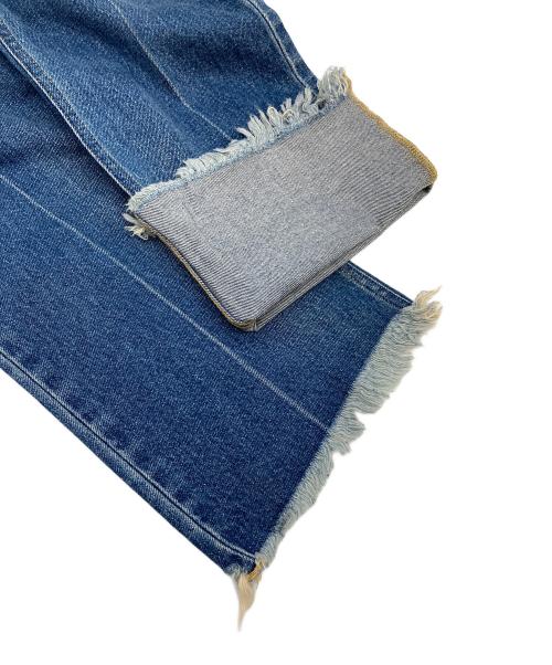 Whim Gazette（ウィムガゼット）Whim Gazette (ウィムガゼット) DENIMフリンジパンツ ブルー サイズ:38の古着・服飾アイテム