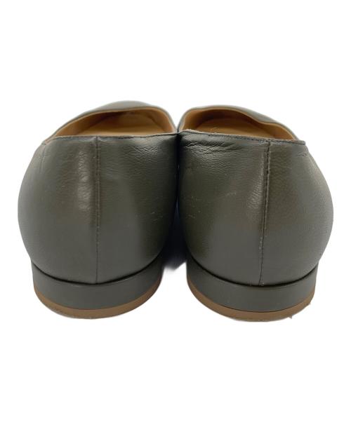 FRANCESCO RUSSO（フランチェスコ ルッソ）FRANCESCO RUSSO (フランチェスコ ルッソ) フラットシューズ　フラットパンプス　ローヒール　イタリア製 グリーン サイズ:37の古着・服飾アイテム