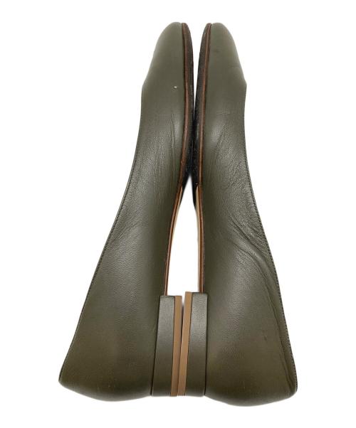 FRANCESCO RUSSO（フランチェスコ ルッソ）FRANCESCO RUSSO (フランチェスコ ルッソ) フラットシューズ　フラットパンプス　ローヒール　イタリア製 グリーン サイズ:37の古着・服飾アイテム