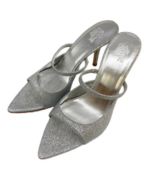 GIABORGHINI（ジアボルギーニ）GIABORGHINI (ジアボルギーニ) AIMELINE ヒールサンダル　ラメサンダル　ハイヒール　ミュール シルバー サイズ:38の古着・服飾アイテム