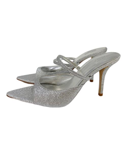 GIABORGHINI（ジアボルギーニ）GIABORGHINI (ジアボルギーニ) AIMELINE ヒールサンダル　ラメサンダル　ハイヒール　ミュール シルバー サイズ:38の古着・服飾アイテム