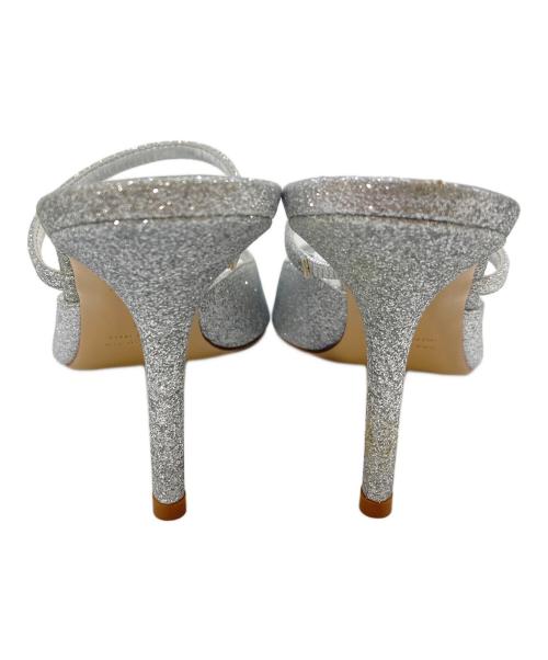 GIABORGHINI（ジアボルギーニ）GIABORGHINI (ジアボルギーニ) AIMELINE ヒールサンダル　ラメサンダル　ハイヒール　ミュール シルバー サイズ:38の古着・服飾アイテム