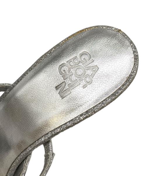 GIABORGHINI（ジアボルギーニ）GIABORGHINI (ジアボルギーニ) AIMELINE ヒールサンダル　ラメサンダル　ハイヒール　ミュール シルバー サイズ:38の古着・服飾アイテム