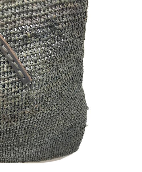 Sans-Arcidet（サン・アルシデ）Sans-Arcidet (サン・アルシデ) トートバッグ カゴバッグ ブラック×ネイビー サイズ:実寸参照の古着・服飾アイテム