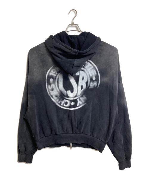 little sunny bite（リトルサニーバイト）Little sunny bite (リトルサニーバイト) グラデーション ロゴジップフーディーgradation logo zip hoodie  ジップパーカー グレー サイズ:Mの古着・服飾アイテム