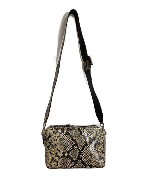 YONFA（ヨンファ）YONFA (ヨンファ) パイソン柄ショルダーバッグ ブラウン サイズ:実寸参照の古着・服飾アイテム