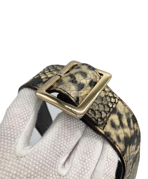 YONFA（ヨンファ）YONFA (ヨンファ) パイソン柄ショルダーバッグ ブラウン サイズ:実寸参照の古着・服飾アイテム