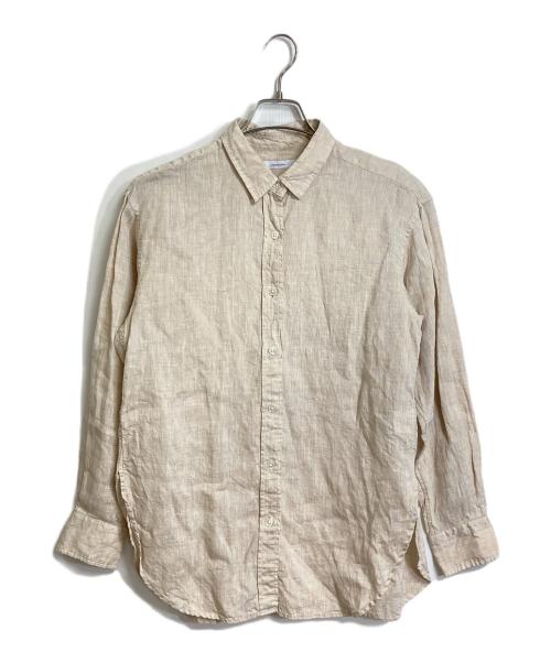 FRAMeWORK（フレームワーク）FRAMeWORK (フレームワーク) フレンチリネンレギュラーカラーシャツ ベージュ サイズ:FREEの古着・服飾アイテム
