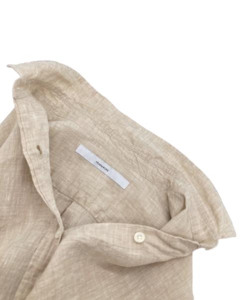 FRAMeWORK（フレームワーク）FRAMeWORK (フレームワーク) フレンチリネンレギュラーカラーシャツ ベージュ サイズ:FREEの古着・服飾アイテム