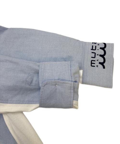 muta MARINE（ムータマリン）muta MARINE (ムータマリン) ROYAL FLASH (ロイヤルフラッシュ) 別注 オックスフォード８シャツ ブルー サイズ:XLの古着・服飾アイテム