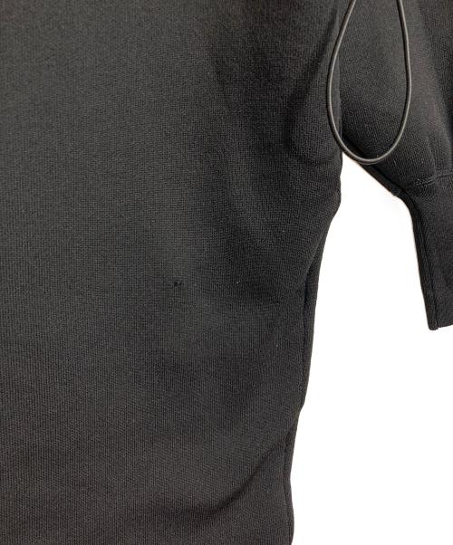 Adam et Rope（アダム エ ロペ）Adam et Rope (アダム エ ロペ) フォルムニットワンピース　長袖ワンピース　ロングワンピース　マキシワンピース ブラック サイズ:FREEの古着・服飾アイテム