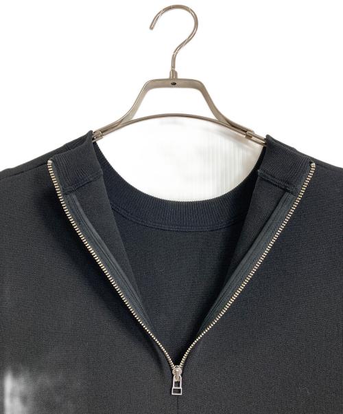 Adam et Rope（アダム エ ロペ）Adam et Rope (アダム エ ロペ) フォルムニットワンピース　長袖ワンピース　ロングワンピース　マキシワンピース ブラック サイズ:FREEの古着・服飾アイテム