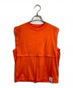 HYKEハイク）の古着「ノースリーブカットソー」｜オレンジ