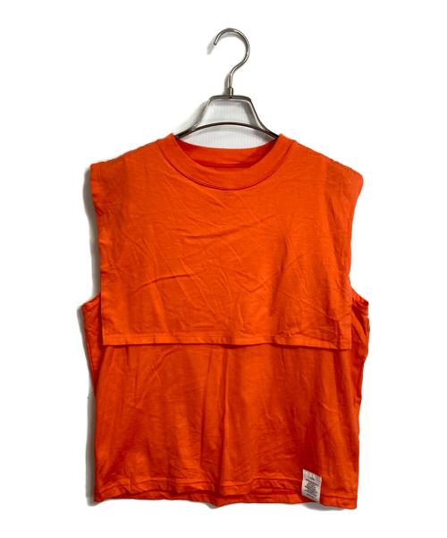 HYKE（ハイク）HYKE (ハイク) ノースリーブカットソー オレンジ サイズ:Sの古着・服飾アイテム