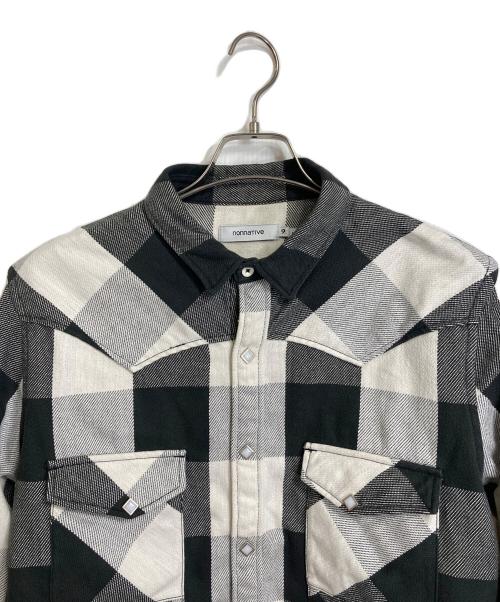 nonnative（ノンネイティブ）nonnative (ノンネイティブ) バッファローチェックウエスタンシャツ ブラック×ホワイト サイズ:Mの古着・服飾アイテム