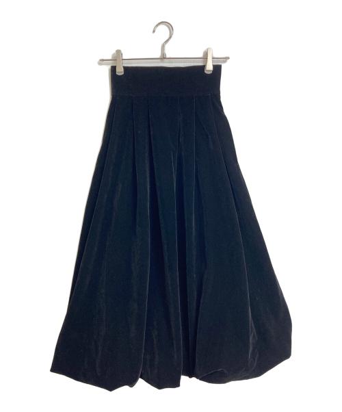 JENNE（ジェンヌ）JENNE (ジェンヌ) BB.ベロアバルーンスカート　ロングスカート ブラック サイズ:Mの古着・服飾アイテム