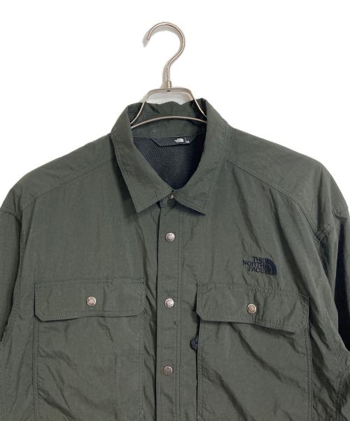 THE NORTH FACE（ザ ノース フェイス）THE NORTH FACE (ザ ノース フェイス) ロングスリーブキャノピーワークシャツ オリーブ サイズ:XXLの古着・服飾アイテム