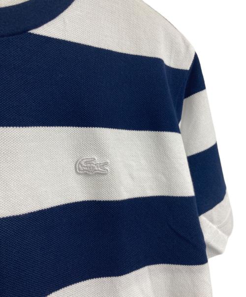 LACOSTE（ラコステ）LACOSTE (ラコステ) Tシャツ S/S Tee ボーダー ピケ 鹿の子 ネイビー×ホワイト サイズ:US XSの古着・服飾アイテム