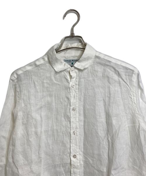 James Mortimer（ジェームス・モルティマー）James Mortimer (ジェームス・モルティマー) リネンシャツ ホワイト サイズ:38の古着・服飾アイテム