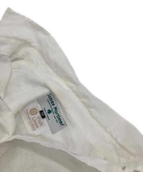 James Mortimer（ジェームス・モルティマー）James Mortimer (ジェームス・モルティマー) リネンシャツ ホワイト サイズ:38の古着・服飾アイテム