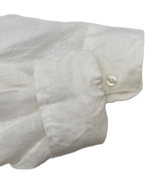 James Mortimer（ジェームス・モルティマー）James Mortimer (ジェームス・モルティマー) リネンシャツ ホワイト サイズ:38の古着・服飾アイテム