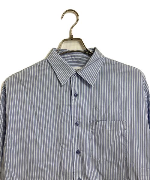ALLEGE（アレッジ）ALLEGE (アレッジ) ストライプシャツ Standard Stripe Shirt ブルー×ホワイト SAX サイズ:Mの古着・服飾アイテム
