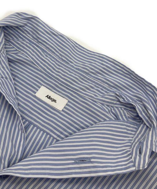 ALLEGE（アレッジ）ALLEGE (アレッジ) ストライプシャツ Standard Stripe Shirt ブルー×ホワイト SAX サイズ:Mの古着・服飾アイテム