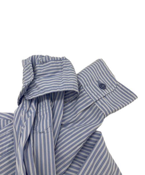 ALLEGE（アレッジ）ALLEGE (アレッジ) ストライプシャツ Standard Stripe Shirt ブルー×ホワイト SAX サイズ:Mの古着・服飾アイテム