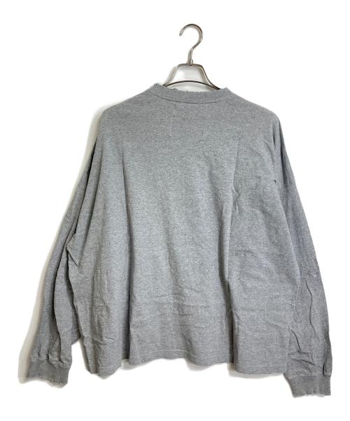 DAIRIKU（ダイリク）DAIRIKU (ダイリク) LOVE刺繍 ダメージカットソー ロンT グレー サイズ:FREEの古着・服飾アイテム