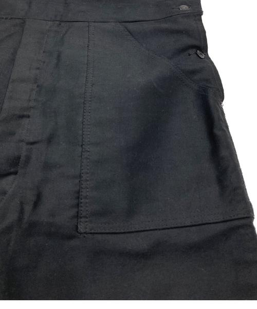 French Army（フランス軍）French Army (フレンチアーミー) 【古着】ブラックモールスキン オーバーオール　 BREVETE SGDGバックル使用 PROPHETEジップ ブラック サイズ:48の古着・服飾アイテム