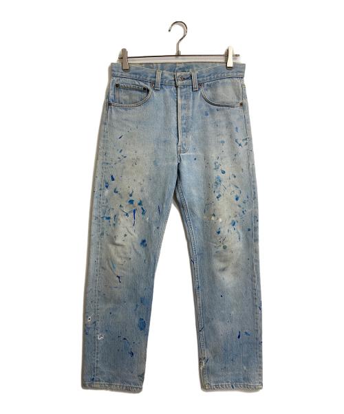 LEVI'S（リーバイス）LEVI'S (リーバイス) 【古着】501XX ペイントデニムパンツ　ブリーチデニムパンツ　USA製 スカイブルー サイズ:32×33の古着・服飾アイテム